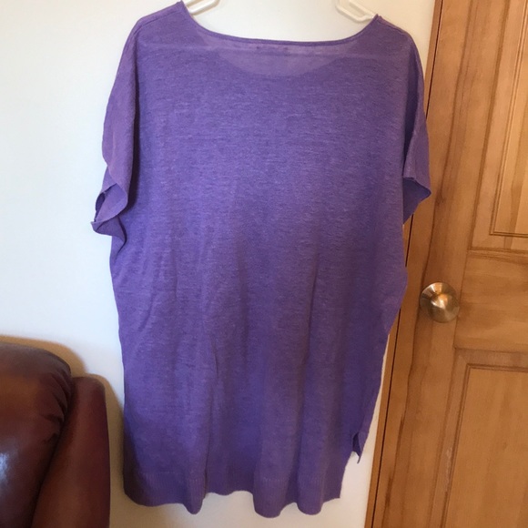 Eileen Fisher Short Sleeved Linen Sweater - Picture 7 of 8